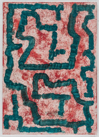 Pius Fox, 23-061, Spur, 2023, Öl auf Papier auf Aluminium, 28 x 20cm © Pius Fox