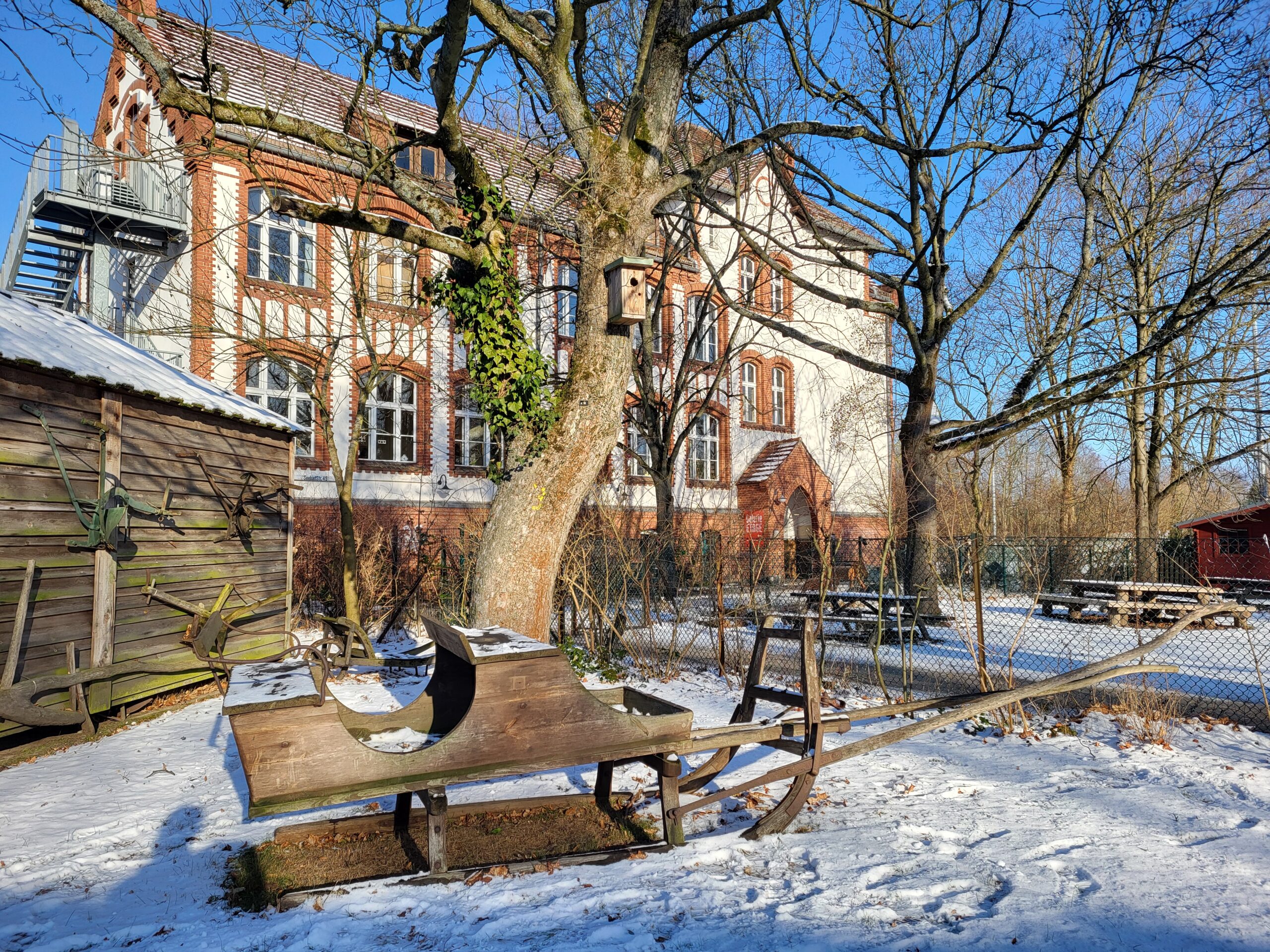 Museum Reinickendorf - Museumsgarten im Winter Foto Claudia Wasow-Kania © Museum Reinickendorf